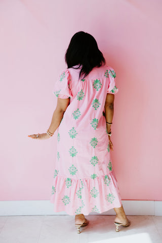 Dreaming Of Pink Midi Dress