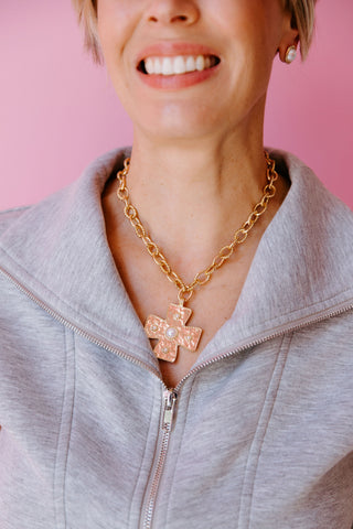 Cayce Cross Charm Necklace