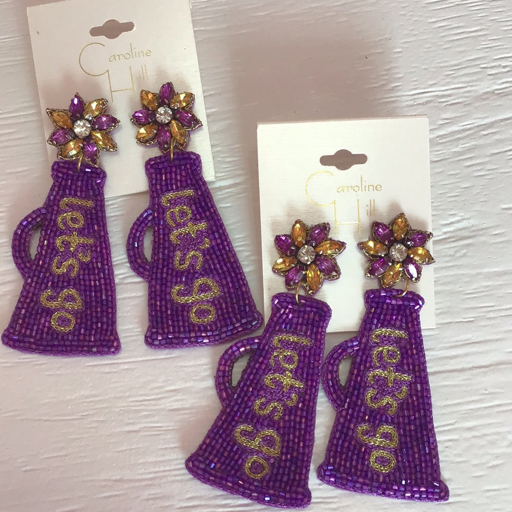 
            
                Load image into Gallery viewer, Let’s Go - purple earrings
            
        