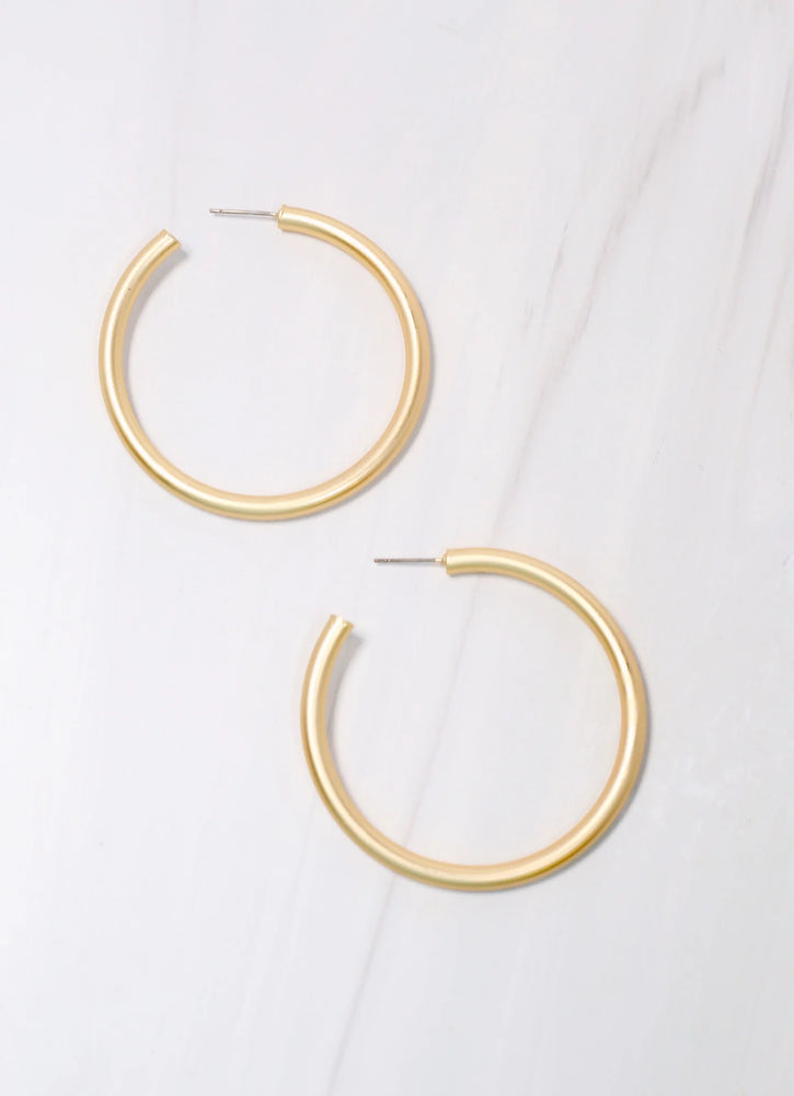 Addison Satin Hoop Earring