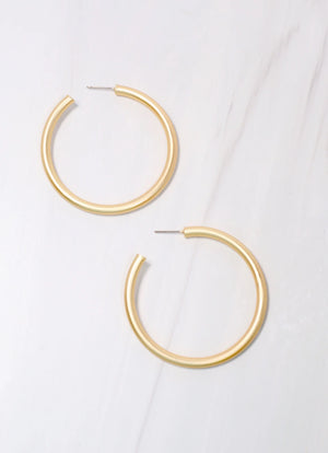 Addison Satin Hoop Earring