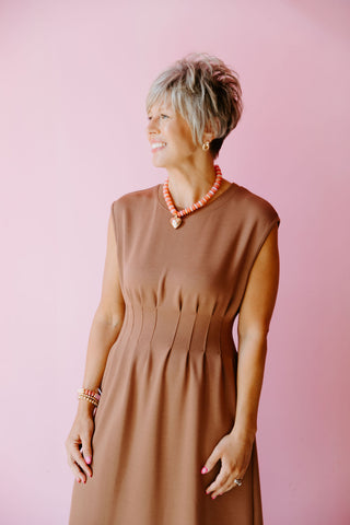 Mocha Chic Midi Dress
