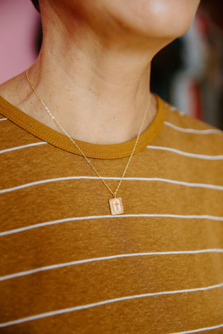 Cross Plate Necklace