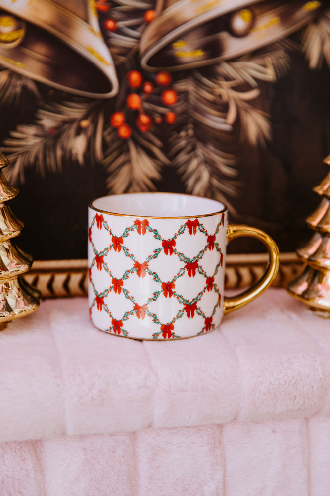 Red Christmas Bow Mug