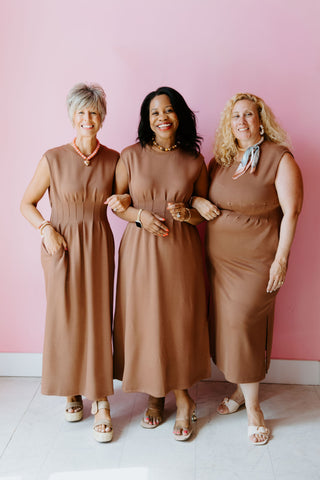 Mocha Chic Midi Dress