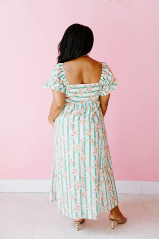 Lush Florals Midi Dress
