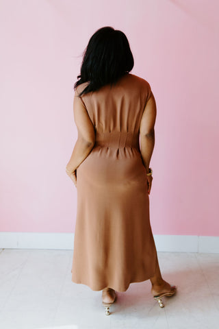 Mocha Chic Midi Dress