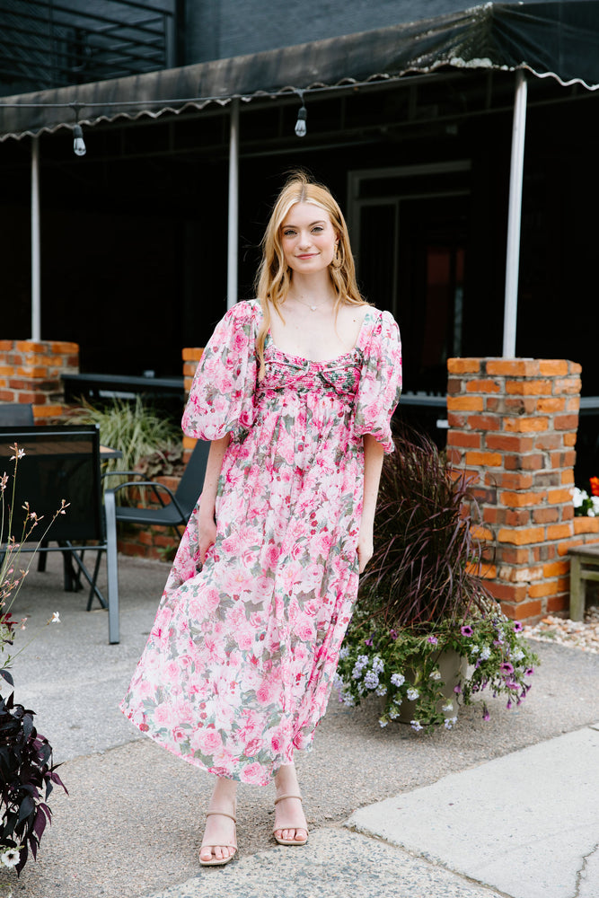 Garden Glamour Midi Dress