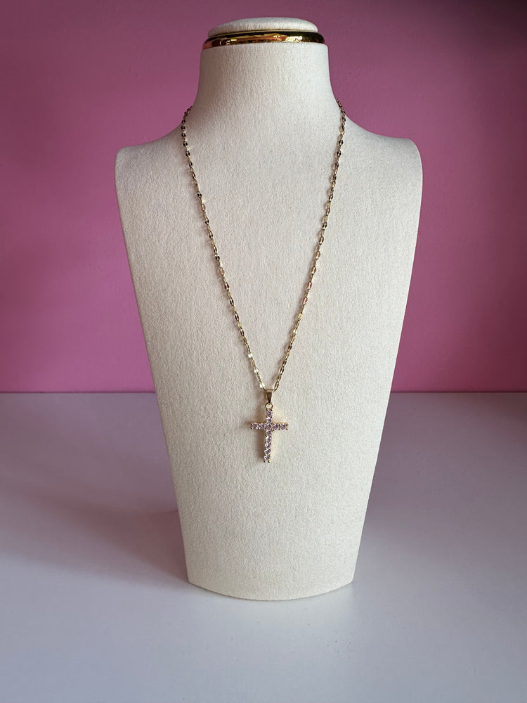 Graceful Cross Gold Necklace