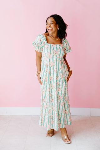 Lush Florals Midi Dress