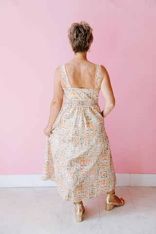 Botanical Chic Midi Dress