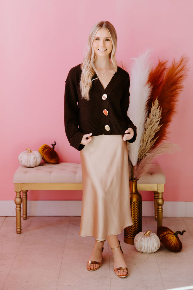 Chic in Caramel Cardigan