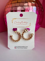 Sunlit Swirl Hoop Earrings