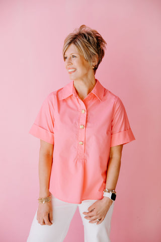 Vintage Coral Top