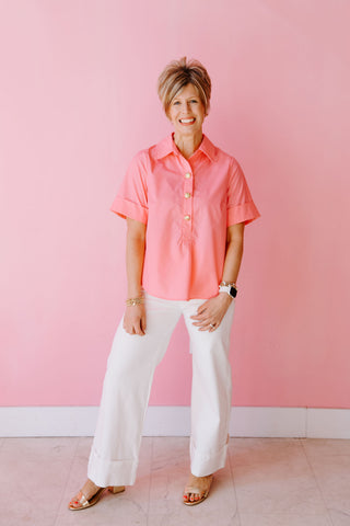 Vintage Coral Top