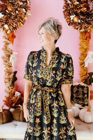 Fall Blossoms Midi Dress