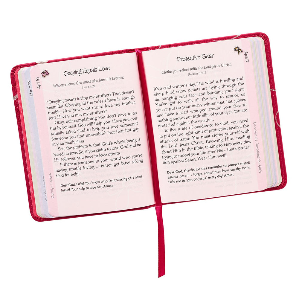 One-Minute Devotions for Girls - Faux Leather